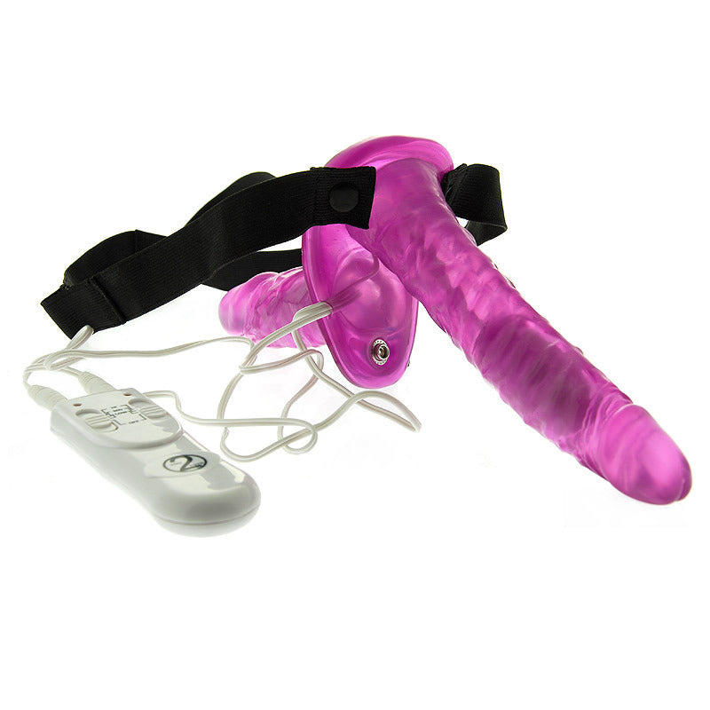 Duo Vibrating Strap On Vibrating Dongs