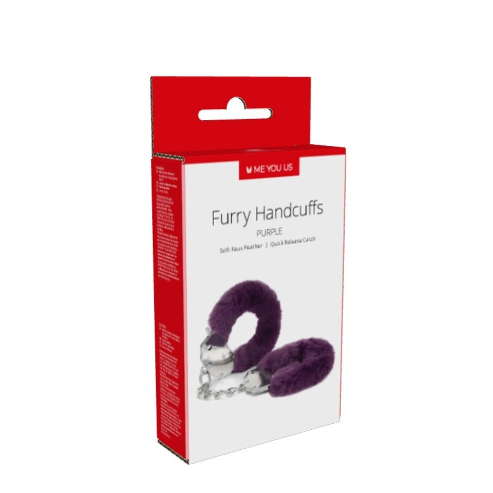 Me You Us Furry Handcuffs Purple