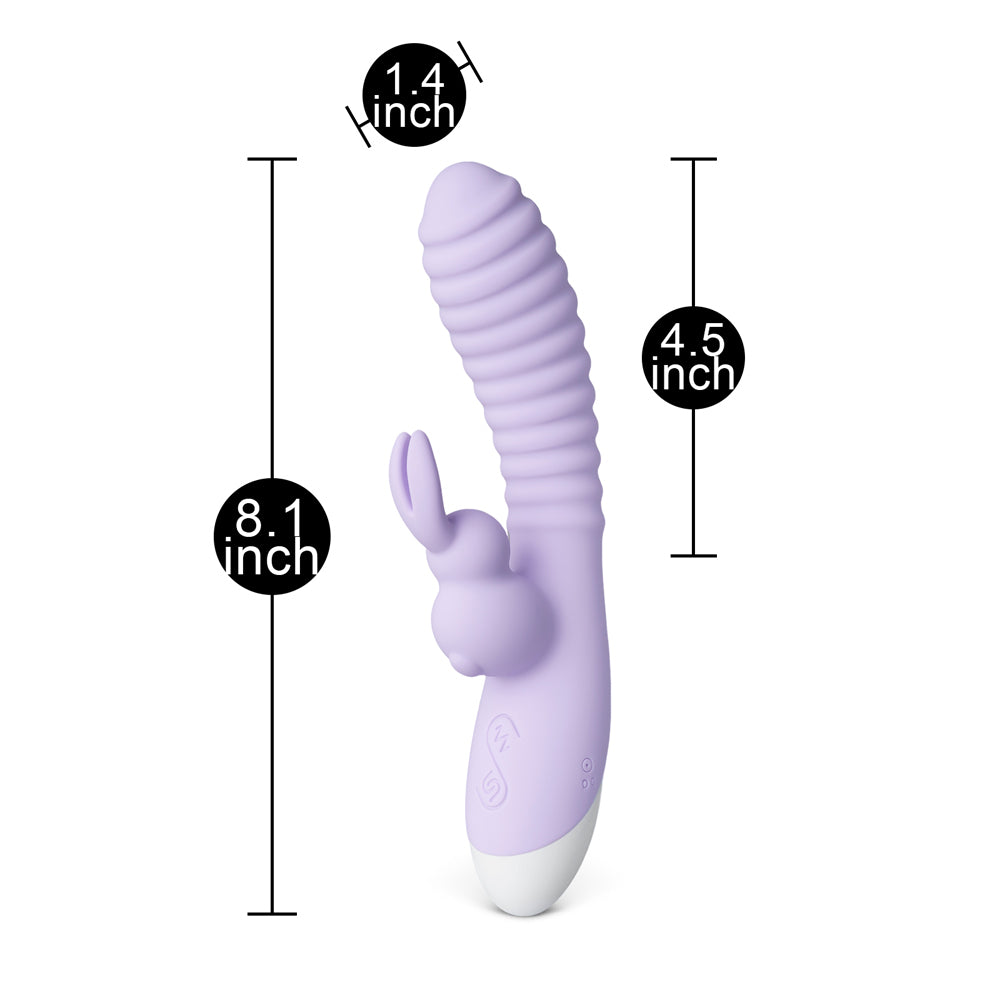 Rechargeable 12Speed Rabbit Vibrator Purple