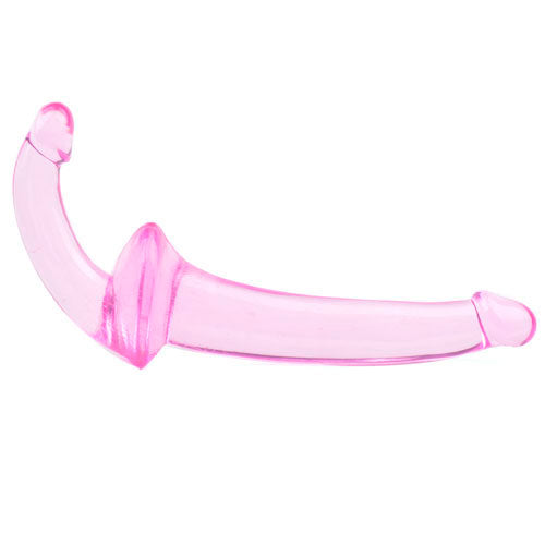 Double Fun Pink Strapless Strap On Dildo